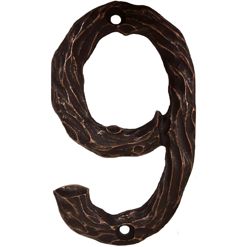 LHN9-ORB Log House Number 9, Oil Rubbed Bronze, 1 piece